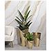 Set 3 Portavasi Flosty Oro In Ferro Dalle Forme Decorative - Foto miniatura 7