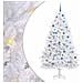 Albero di Natale Artificiale con Rami Pieghevoli Bianco 210 cm - Foto miniatura 1