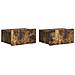 Mobiletto da notte a muro 2 pcs Rovere Fumo 49 x 34,5 x 24 cm - Foto miniatura 1