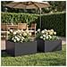 Vaso da giardino 2 pz Nero 60 x 60 x 30 cm - Foto miniatura 2