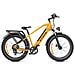E26 Bici elettrica a pedalata assistita, motore 250W, batteria 48V 16Ah, pneumatici fat 26x4.0, doppia sospensione, freni idraulici, autonomia circa 140 km, colore giallo - Foto miniatura 3