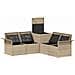 Set di divani 5 pz Beige e Grigio Chiaro - Foto miniatura 2
