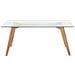 Tavolo Da Pranzo In Legno Di Faggio E Piano In Vetro 180x90cm Hudson - Foto miniatura 22