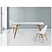 Tavolo Da Pranzo In Legno Di Faggio E Piano In Vetro 180x90cm Hudson - Foto miniatura 8