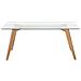 Tavolo Da Pranzo In Legno Di Faggio E Piano In Vetro 180x90cm Hudson - Foto miniatura 9