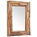 Specchio Decorativo In Legno Di Teak 90x60 Cm Rettangolare - Foto miniatura 6