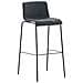 2 Sgabelli Alti HOOVER in Tessuto - Set 2 Sgabelli Bar Design H76 cm I Sedie Sgabello Ergonomiche con Schienale Grigio Scuro Nero - Foto miniatura 2