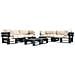 Set Divani Da Giardino Su Pallet 6pz Cuscini Sabbia Legno Fsc - Foto miniatura 1