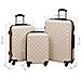 Set Valigie Trolley a Custodia Rigida 3 pz Oro in ABS - Foto miniatura 4