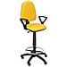 Piqueras Crespo E T04cp-sgabello Ergonomica, Regolabile In Altezza, Anello Parquet Di Ruote E Poggiapiedi Giallo - Foto miniatura 3