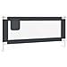 Sponda Letto Sicurezza Bambini Grigio Scuro 200x25 cm Tessuto - Foto miniatura 2