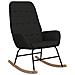 Sedia A Dondolo Nera In Tessuto - Foto miniatura 2