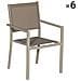 Set Di 6 Sedie In Alluminio Tortora - Textilene Tortora - Foto miniatura 11