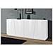 Credenza Oscar, Madia Da Cucina A 4 Ante, Buffet Da Soggiorno, 100% Made In Italy, Cm 200x43h86, Bianco Lucido - Foto miniatura 1