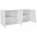 Credenza Oscar, Madia Da Cucina A 4 Ante, Buffet Da Soggiorno, 100% Made In Italy, Cm 200x43h86, Bianco Lucido - Foto miniatura 4