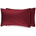 Completo Lenzuola Made In Italy In Puro Cotone Tinta Unita Varie Colorazioni 1 Piazza E Mezza Bordeaux - Foto miniatura 3