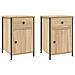 Comodini 2 Pz Rovere Sonoma 40x42x60 Cm In Legno Multistrato - Foto miniatura 2