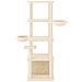 Albero Per Gatti Con Tiragraffi In Sisal Crema 147 Cm - Foto miniatura 2