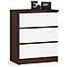 Cassettiera K60, 3 cassetti, 60x40x77 cm, Weng? e Bianco - Foto miniatura 1