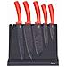 Hacc4502 Set di 5 Coltelli e Porta Coltelli Rosso /Nero - Foto miniatura 2