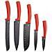 Hacc4502 Set di 5 Coltelli e Porta Coltelli Rosso /Nero - Foto miniatura 1