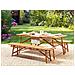 Set Di 2 Panche Da Giardino Bambù Legno Chiaro Tindari - Foto miniatura 1