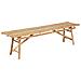 Set Di 2 Panche Da Giardino Bambù Legno Chiaro Tindari - Foto miniatura 3