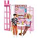 Set Casa Delle Bambole A 2 Piani Con Bambola Barbie E Accessori, Multicolore - Foto miniatura 4