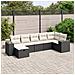 Set Divani Da Giardino Con Cuscini 7pz Nero Polyrattan - Foto miniatura 1