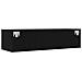 Mobile Porta TV con Luci LED Rovere Nero 100X35,5x25 cm - Foto miniatura 2