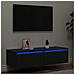 Mobile Porta TV con Luci LED Rovere Nero 100X35,5x25 cm - Foto miniatura 9