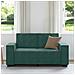 Divano a 2 Posti Verde Scuro 120 cm in Velluto - Foto miniatura 6