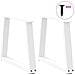 Gambe Per Tavolo Pranzo A V 2 Pz Bianco 60x(42-43,3)cm Acciaio - Foto miniatura 3