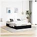 Struttura Letto Pouf senza Materasso Nero 140x190 cm in Velluto - Foto miniatura 3
