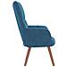 Sedia Relax Blu In Velluto - Foto miniatura 3