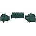 Set di Divani 3 pz con Cuscini Verde scuro in Velluto - Foto miniatura 1
