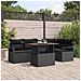 Set Divano da Giardino 6 Pezzi con Cuscini Nero in Rattan, Divano da Giardino 2 Posti con Spazio di Stoccaggio e Cuscini Nero in Rattan - Foto miniatura 2