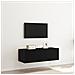 Mobile TV  con luci LED Nero Rovere 100x35x31 cm - Foto miniatura 5