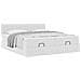 Struttura Letto Pouf con Materassi Bianco 200x200 cm Similpelle - Foto miniatura 5
