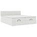 Struttura Letto Pouf con Materassi Bianco 200x200 cm Similpelle - Foto miniatura 6