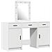 Tavolo da Trucco con cassetto 3 pcs Bianco 50 x 41 x 135 cm - Foto miniatura 1