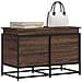 Contenitore con Coperchio Rovere Marrone 80x40x51,5 Truciolato - Foto miniatura 2