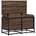 Contenitore con Coperchio Rovere Marrone 80x40x51,5 Truciolato - Foto miniatura 7