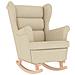 Sedia a Dondolo Crema 74x90x102 cm in Tessuto - Foto miniatura 1