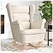 Sedia a Dondolo Crema 74x90x102 cm in Tessuto - Foto miniatura 2