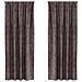 Tenda con tende 2 pcs Marrone 260 x 140 cm Velluto - Foto miniatura 1