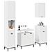 Set di mobili per il bagno Bianco Legno ingegnerizzato, Metallo - Foto miniatura 3