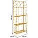 Scaffale In Ferro Battuto Giallo 60x28x160h - Foto miniatura 4