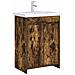 Mobiletto da Bagno Sotto Lavabo Rovere Fumo 56 x 37,5 x 81 cm - Foto miniatura 2