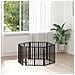 Cancello per cani 6 pcs Nero 60 x 60 cm Acciaio zincato - Foto miniatura 2